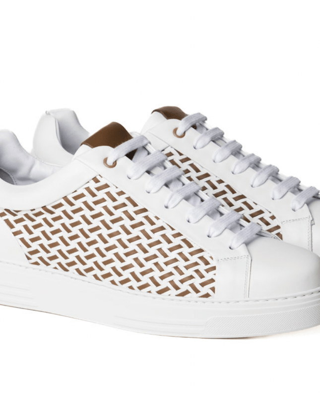 Sneakers Bassa Uomo Pelle Intrecciata - MARIO SPATARELLA