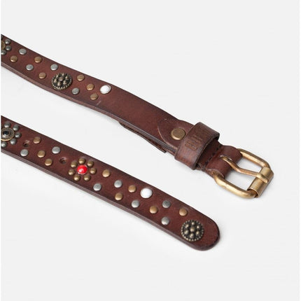 Biba Cintura Donna Pelle Cuoio con Borchie - MARIO SPATARELLA