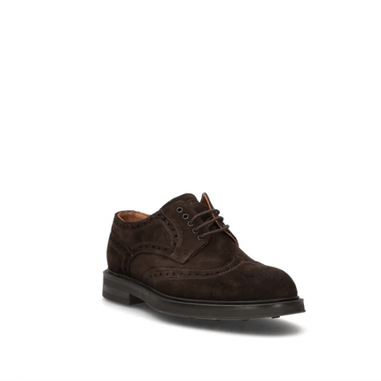 Francesine Oxford Uomo in Camoscio Marrone - MARIO SPATARELLA