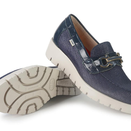 Mocassini Donna Vernice Canvas Blu - MARIO SPATARELLA