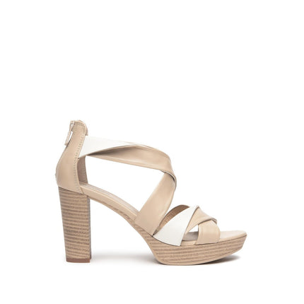 Nero Giardini Sandali Donna Tacco Alto e Plateau in Pelle Lino - MARIO SPATARELLA