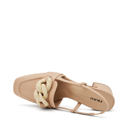 Slingback Pelle Beige - MARIO SPATARELLA