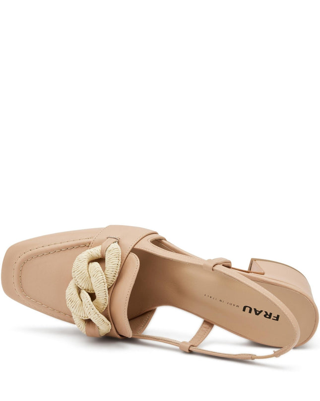 Slingback Pelle Beige - MARIO SPATARELLA