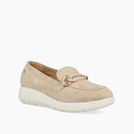 Impronte Mocassini con Zeppa in Camoscio Nude - MARIO SPATARELLA