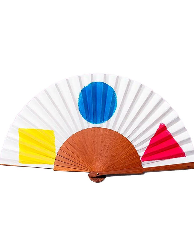 Ventaglio in Legno e Cotone Fantasia - MARIO SPATARELLA