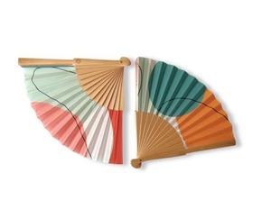 Ventaglio in Legno e Tela Stampa Fantasia - MARIO SPATARELLA