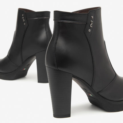 Nero Giardini Stivaletti Tronchetti Donna in Pelle Nero - MARIO SPATARELLA