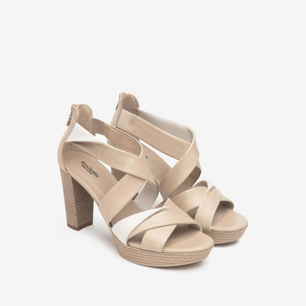 Nero Giardini Sandali Donna Tacco Alto e Plateau in Pelle Lino - MARIO SPATARELLA