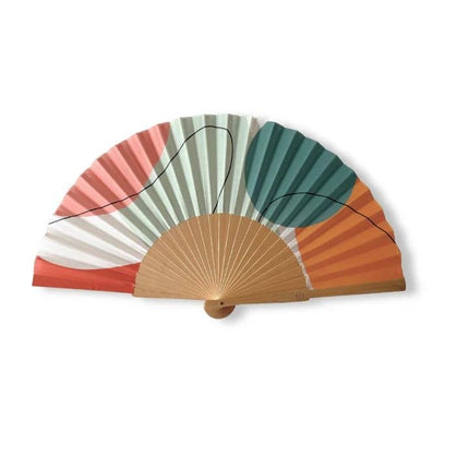 Ventaglio in Legno e Tela Stampa Fantasia - MARIO SPATARELLA