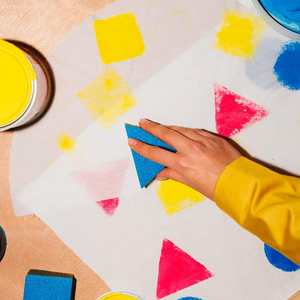 Ventaglio in Legno e Cotone Fantasia - MARIO SPATARELLA