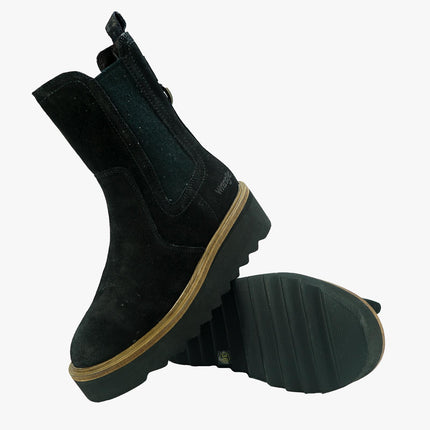 Stivaletti Donna in Camoscio Nero con Zeppa - MARIO SPATARELLA