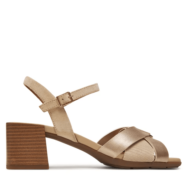 Sandali Donna Tacco Gold - MARIO SPATARELLA