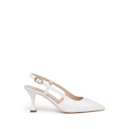 Nero Giardini Chanel a Punta in Pelle Bianca - MARIO SPATARELLA