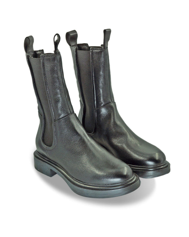 Stivaletti Chelsea Donna in Pelle Nera - MARIO SPATARELLA