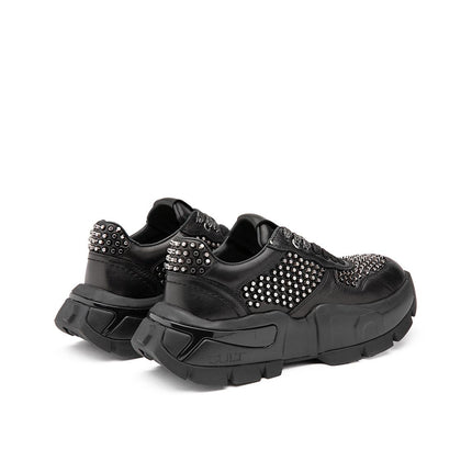Sneakers Cult Donna con Borchie in Pelle Nero - MARIO SPATARELLA