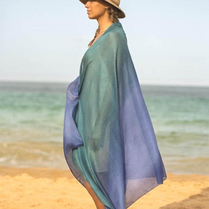 Foulard Pareo in Modal Azzurro Multi - MARIO SPATARELLA