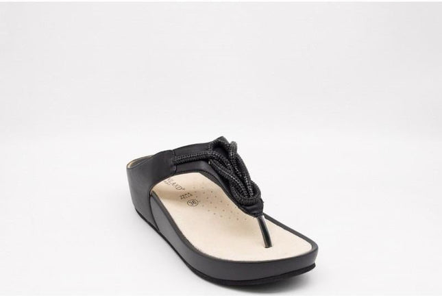 Ciabatta Infradito Donna Nero - MARIO SPATARELLA