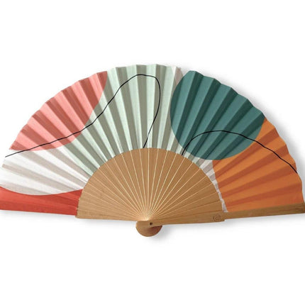 Ventaglio in Legno e Tela Stampa Fantasia - MARIO SPATARELLA