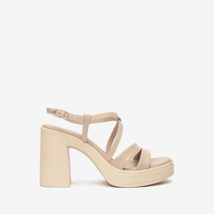 Nero Giardini Sandali Donna con Tacco Alto e Plateau in Pelle Lino - MARIO SPATARELLA