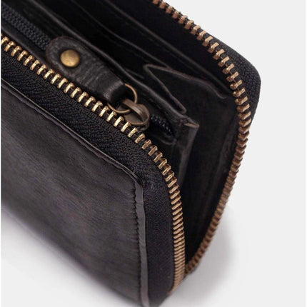 Biba Portafoglio Donna in Pelle Nera con Zip - MARIO SPATARELLA