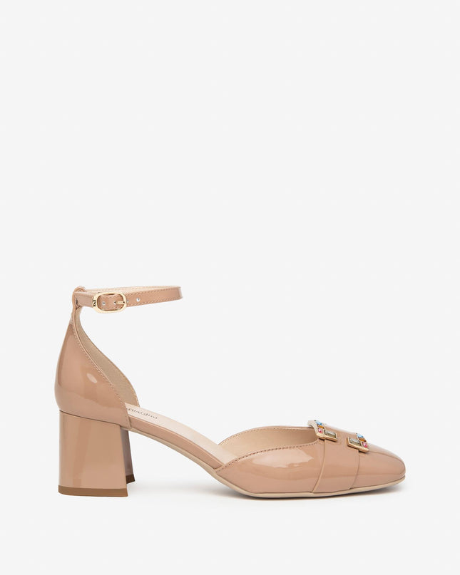 Nero Giardini Decollete Pump in Vernice Nude - MARIO SPATARELLA