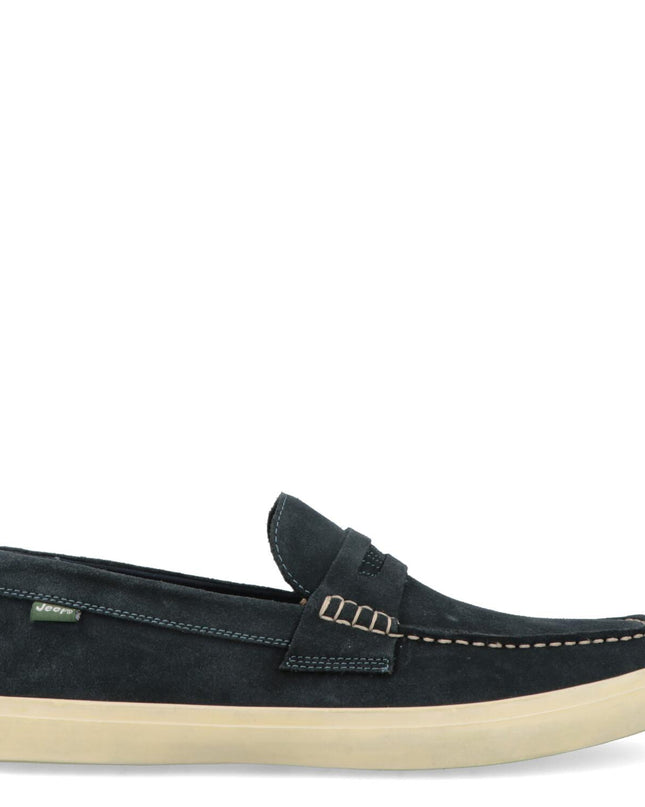 Mocassini Uomo Barca Camoscio Blu - MARIO SPATARELLA