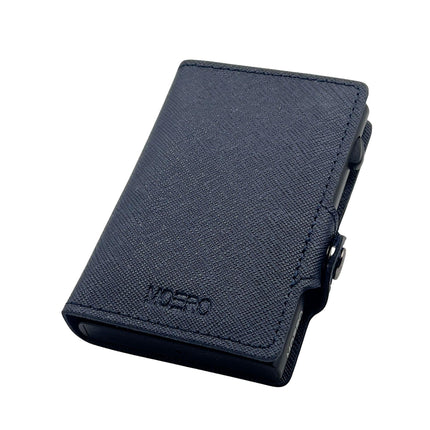 Moero Saffiano Blu Navy Zip Portafoglio Slim - MARIO SPATARELLA