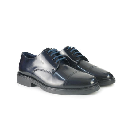 Callaghan Francesina Uomo in Pelle Spazzolata Blu - MARIO SPATARELLA