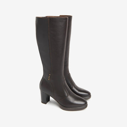 Nero Giardini Stivali Donna con Tacco Pelle Marrone - MARIO SPATARELLA