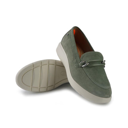 Impronte Mocassini con Zeppa in Camoscio Menta - MARIO SPATARELLA