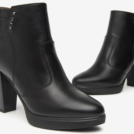 Nero Giardini Stivaletti Tronchetti Donna in Pelle Nero - MARIO SPATARELLA