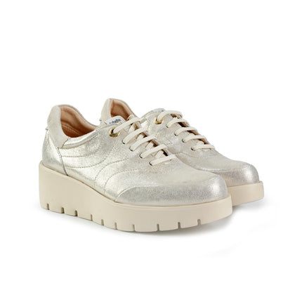 Callaghan Sneakers Donna in Pelle Laminata Platino - MARIO SPATARELLA