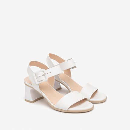 Nero Giardini Sandali Donna con Tacco in Pelle Bianco - MARIO SPATARELLA