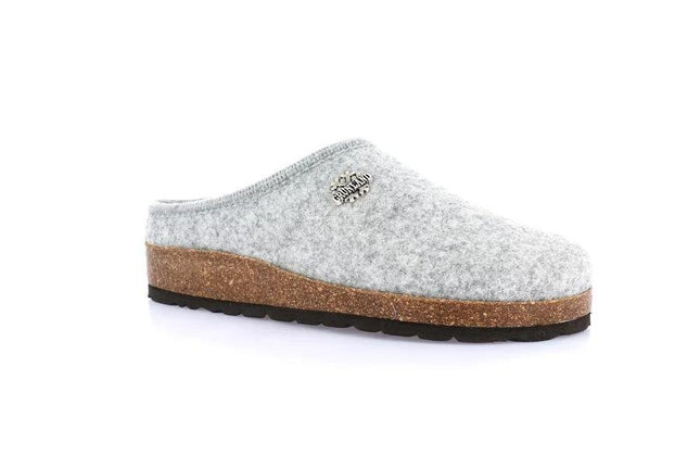 Pantofole Donna Feltro Lana Cenere - MARIO SPATARELLA
