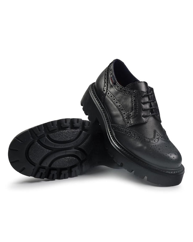 Callaghan Francesine Oxford Donna in Pelle Nero - MARIO SPATARELLA