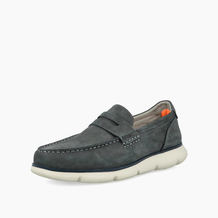 Impronte Mocassini Uomo Barca in Pelle Blu - MARIO SPATARELLA