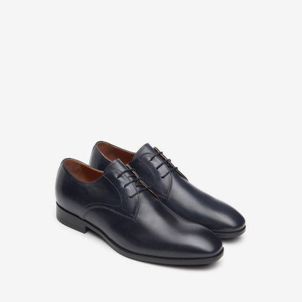 Nero Giardini Francesina Derby Liscio Uomo in Pelle Blu - MARIO SPATARELLA