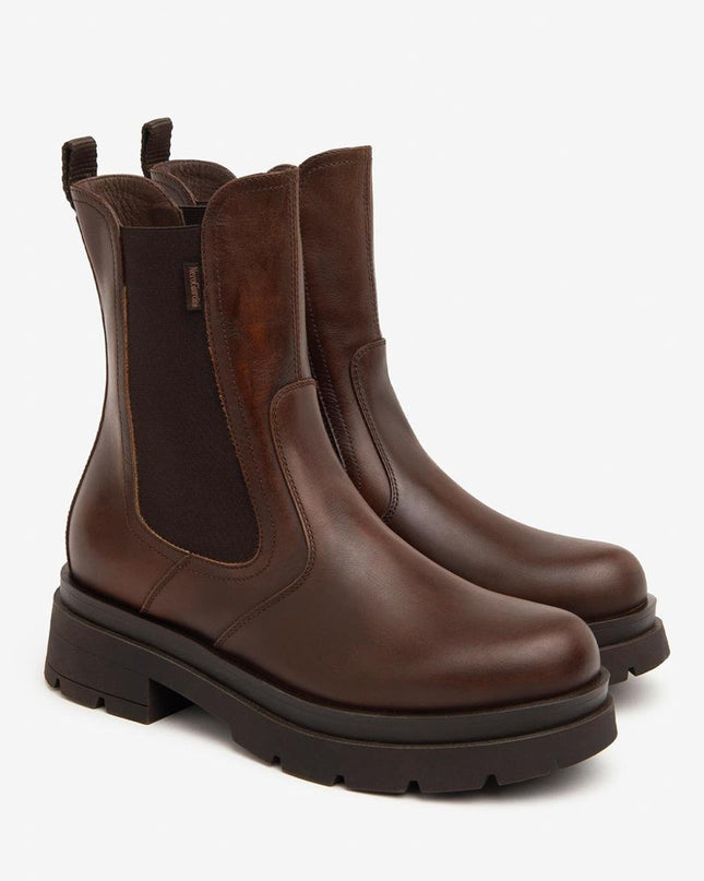 Nero Giardini Stivaletti Chelsea Donna in Pelle Marrone - MARIO SPATARELLA