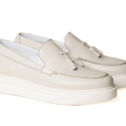 Mocassini Nappina Uomo Pelle Milk - MARIO SPATARELLA