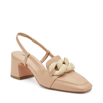 Slingback Pelle Beige - MARIO SPATARELLA