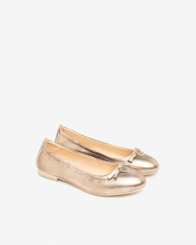 Nero Giardini Ballerina Pelle Laminata Tortora - MARIO SPATARELLA