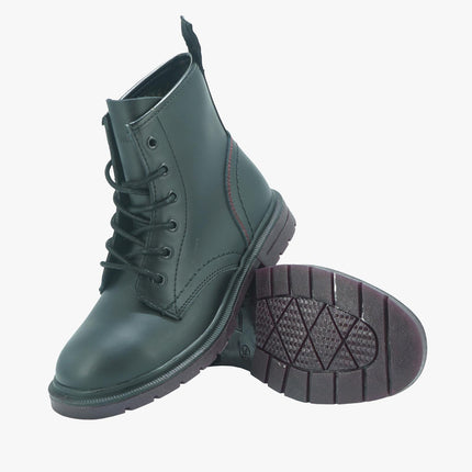 Anfibi Donna in Pelle Nara - MARIO SPATARELLA