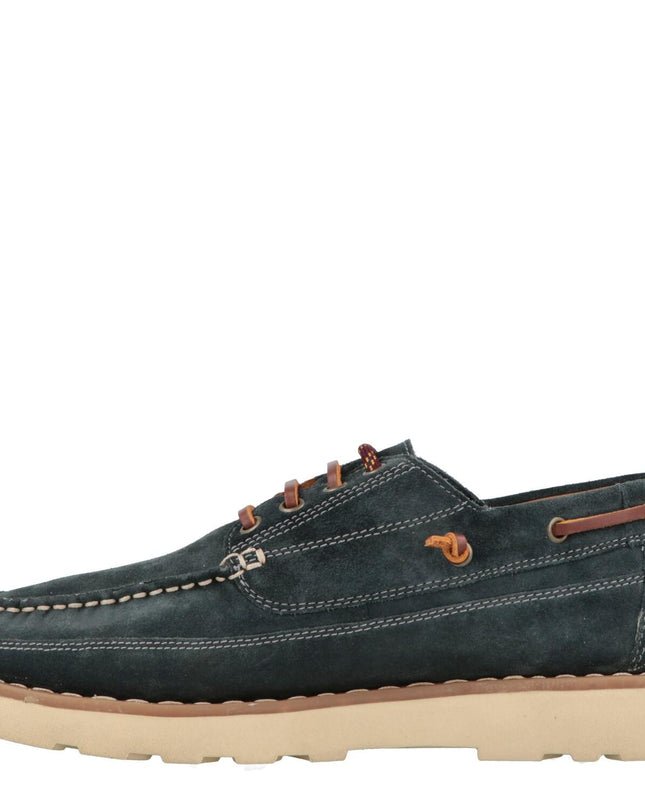 Barca Scarpa Uomo Camoscio Blu - MARIO SPATARELLA