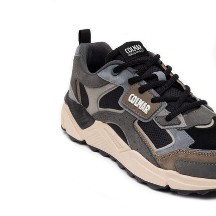 Sneakers Colmar Uomo in Pelle Nero Multicolor - MARIO SPATARELLA