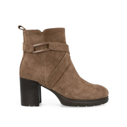 Impronte Stivaletti Donna con Tacco in Camoscio taupe - MARIO SPATARELLA