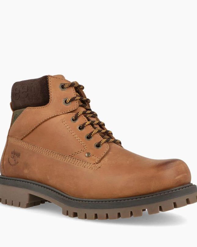 Jeep Anfibi Uomo in Pelle Red Brown - MARIO SPATARELLA