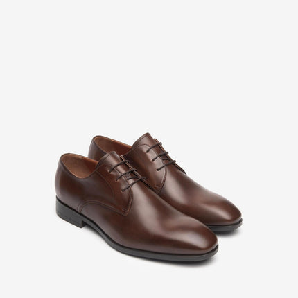 Nero Giardini Francesina Derby Liscio Uomo in Pelle Marrone - MARIO SPATARELLA