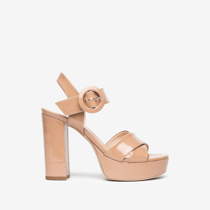 Nero Giardini Sandali Donna con Tacco Alto in Vernice Nude - MARIO SPATARELLA