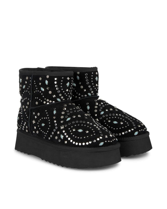 Stivaletti Imbottiti Camoscio Nero - MARIO SPATARELLA