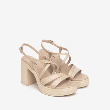 Nero Giardini Sandali Donna con Tacco Alto e Plateau in Pelle Lino - MARIO SPATARELLA